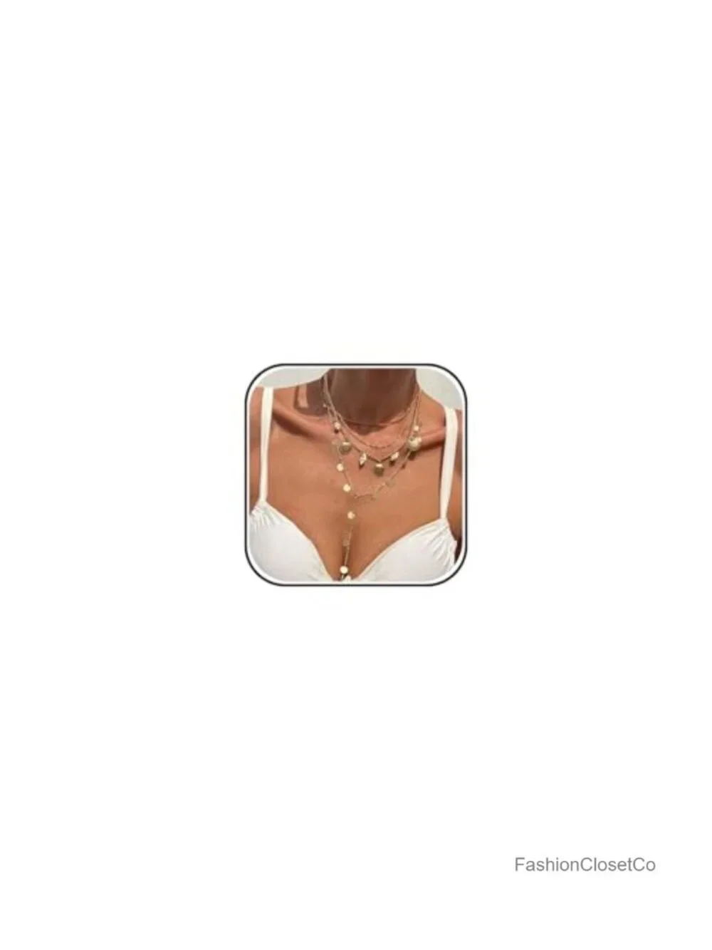Layered Pearl Shell Necklace, Gold Tone Starfish Pendant